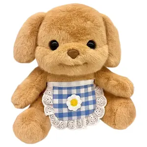 Плюшевая кукла милый щенок пуделя высота 35см Dolls and bears dance, синий