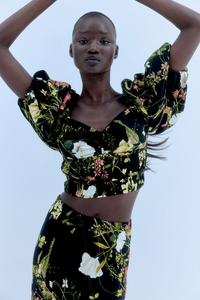 Укороченная блузка H&M, черный