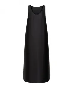 Длинное платье из черного шелка "Нада" Loulou Studio, черный