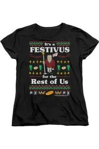 Женская футболка с коротким рукавом "Seinfeld Festive Festivus" Gildan