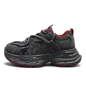 WARRIOR Антискользящие и износостойкие низкие массивные кроссовки для женщин с эффектом увеличения роста - бежевый хаки, цвет Beige Khaki