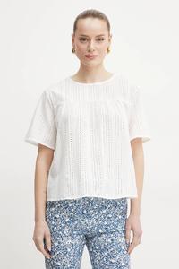 Хлопковая блузка Weekend Max Mara, белый