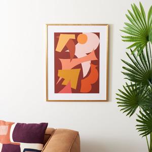 Картина Safavieh Tango Lessons Wall Art, лососевый/темно-красный