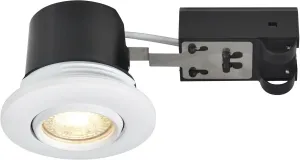 Встраиваемый светильник для ванной комнаты Nordlux "Umberto", класс защиты IP44, Ø 7,9 см, для лампочек GU10 Ø 7,9 см, Высота: 8 см, белый