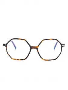 Очки в геометричной оправе TOM FORD Eyewear, коричневый