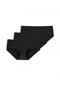 Трусики женские, 3 шт. - невидимый хлопок, бесшовные, выгодная упаковка SCHIESSER, цвет Schwarz/Schwarz/Schwarz