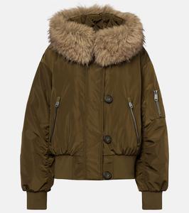 Куртка для катания на лыжах Jeanne с отделкой из искусственного меха Goldbergh, Dark Olive