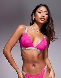 Спортивный кружевной бюстгальтер Hugo Red coord розового цвета