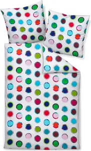 Комплект постельного белья Janine Design Mako-Satin 42146, современное искусство, цвет многоцветный, размер 135x200+80x80 Original Janine