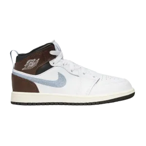 Кроссовки Air Jordan 1 Mid SE PS, белый