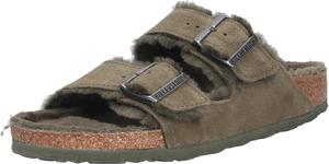 Сандалии Birkenstock Arizona с овчиной 1025687 из замши 35-41, зеленый