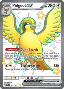 Карточная игра Pidgeot ex 221 - SV Paldean Fates Holofoil