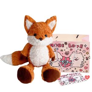 Плюшевая кукла бегущий лисенок высота 35см/50см Fat Fat Dragon