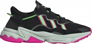 Кроссовки Adidas Wmns Ozweego 'Black Shock Lime Pink', черный