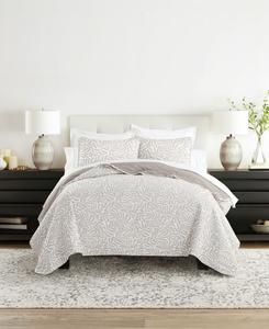 Двусторонний комплект постельного белья Tossed Ferns из 3 предметов, размер King/California King ienjoy Home, Taupe