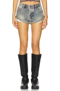 Джинсовые шорты с низкой талией Bandits One Teaspoon, old blue