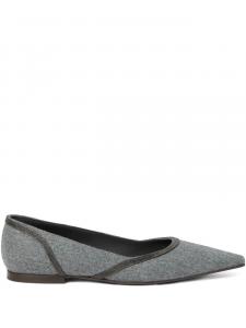 Brunello Cucinelli фланелевые балетки, серый