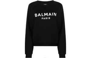Футболка худи женская черная BALMAIN