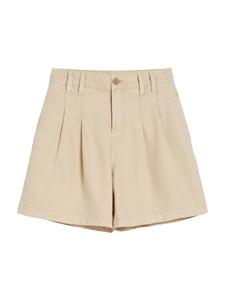 Обычные плиссированные джинсы Bershka, светло-бежевый