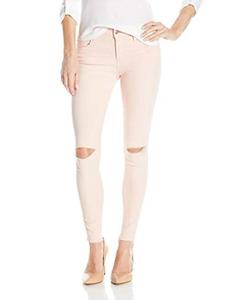 Джинсы Icon средней посадки с рваными коленями и скинни в цвете Melon Pink JOE'S Jeans