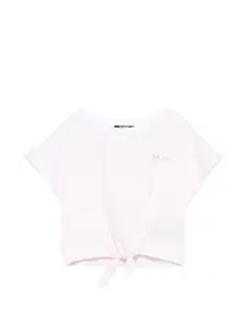 Полосатая футболка Balmain Kids, розовый