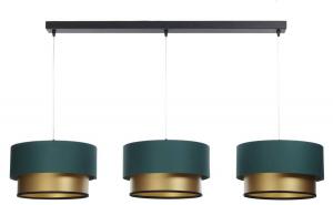 Подвесной светильник BPSKoncept Duo Line, темно-зеленый - золотой
