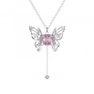 Нишевое дизайнерское ожерелье для женщин VIVIWELL, серебристо-розовый