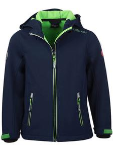 Trollkids Куртка из софтшелла «Троллфьорд» темно-синего/светло-зеленого цвета