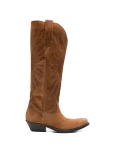 Сапоги с узором в виде звезд Wish Star Golden Goose, коричневый