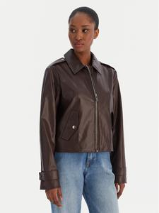 Куртка из искусственной кожи regular fit Moto LV047E501G Calvin Klein Jeans, коричневый