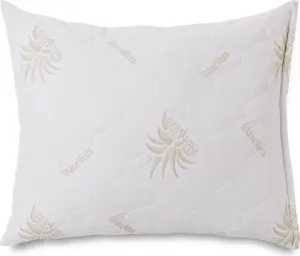 Подушка Алоэ Вера 40х40 см, стеганая, гипоаллергенная, белая Kam-Pol