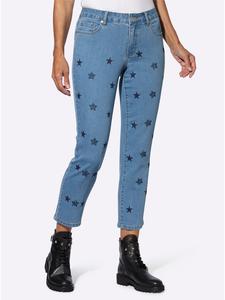 Джинсы 7/8 синего цвета с отбеленными краями WITT WEIDEN