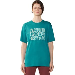 Пустынный клетчатый короткий рукав свободного кроя топ Mountain Hardwear, цвет wintermint