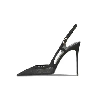 Тонкие каблуки Высокие каблуки 10 см Женские Черные Suyymakk