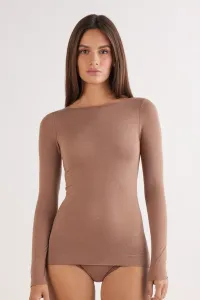 Сверхлегкая футболка с длинными рукавами Intimissimi, Caramel Dark Beige
