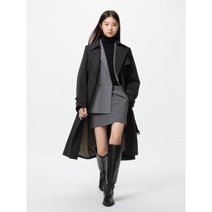 Тренч Uniqlo свободного кроя Unisex, 09 черный