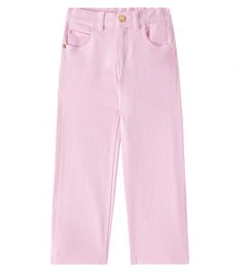 Джинсы Medusa с широкими штанинами Versace Kids, Pastel Pink