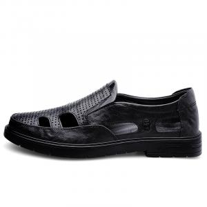 Мужские повседневные туфли LAORENTOU низкие черно-коричневые