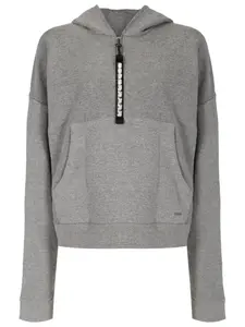Худи на молнии с кристаллами Osklen, серый