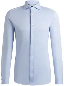 Рубашка с длинными рукавами BOSS, синий