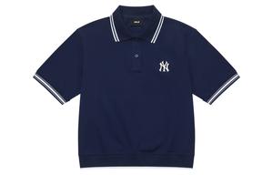 Футболка поло New York Yankees Basic Logo SS24 Женская Тёмно-синяя MLB