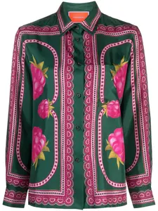 Рубашка Boy с цветочным узором La DoubleJ, зеленый