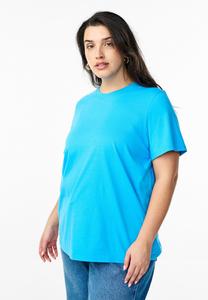 Футболка Zizzi MIT RUNDHALSAUSSCHNITT, Malibu Blue/Blue