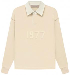 Детская футболка-поло «Грозный Божий» с рисунком «Яичная скорлупа» Fear of God Essentials, кремовый