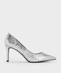Туфли-лодочки Emmy с острым носком Charles & Keith, цвет Silver