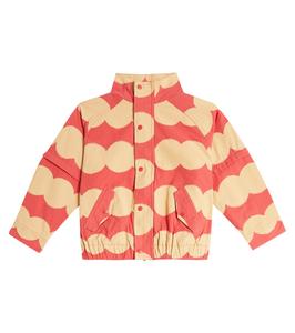Хлопковая куртка с принтом в горошек Jellymallow, красный
