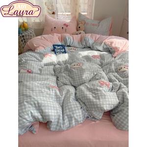 FUANNA Комплект постельного белья 1,5м, 4 предмета, простыня 150x200 см, пододеяльник