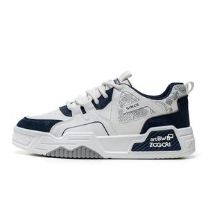 Мужские кроссовки для скейтбординга с низким верхом, амортизирующие, износостойкие, дышащие, противоскользящие NANJIREN, White Blue