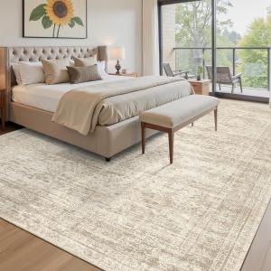 Ковер Soalmost Washable для гостиной, 427х305 см, бежевый