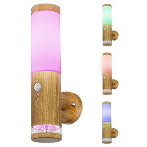 Globo Lighting Уличный светодиодный светильник, имитация дерева, коричневый, нержавеющая сталь